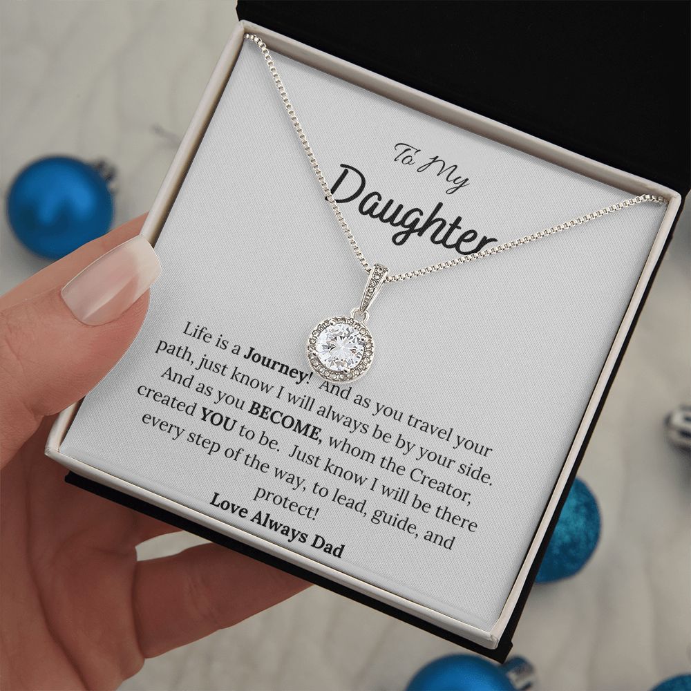 To My Daughter Love Dad Hope Necklace