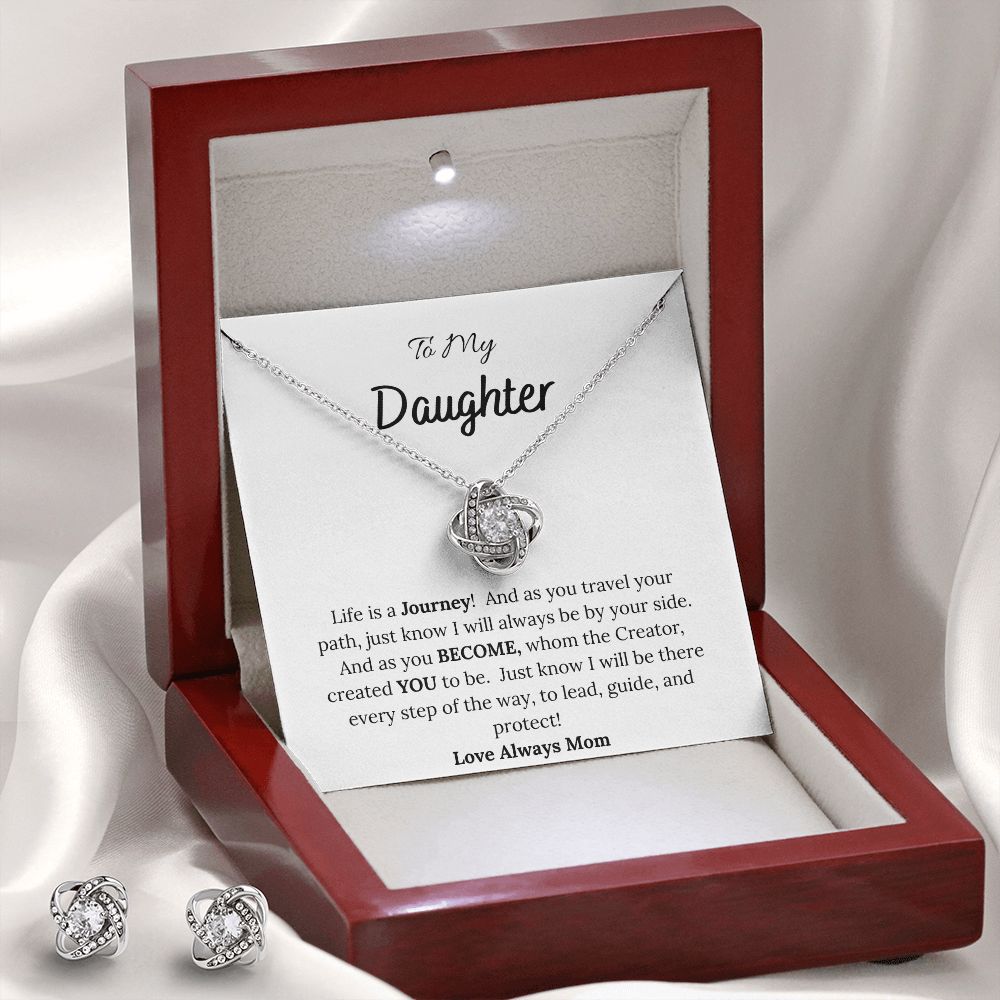 To My Daughter Love Mom Love Knot Set