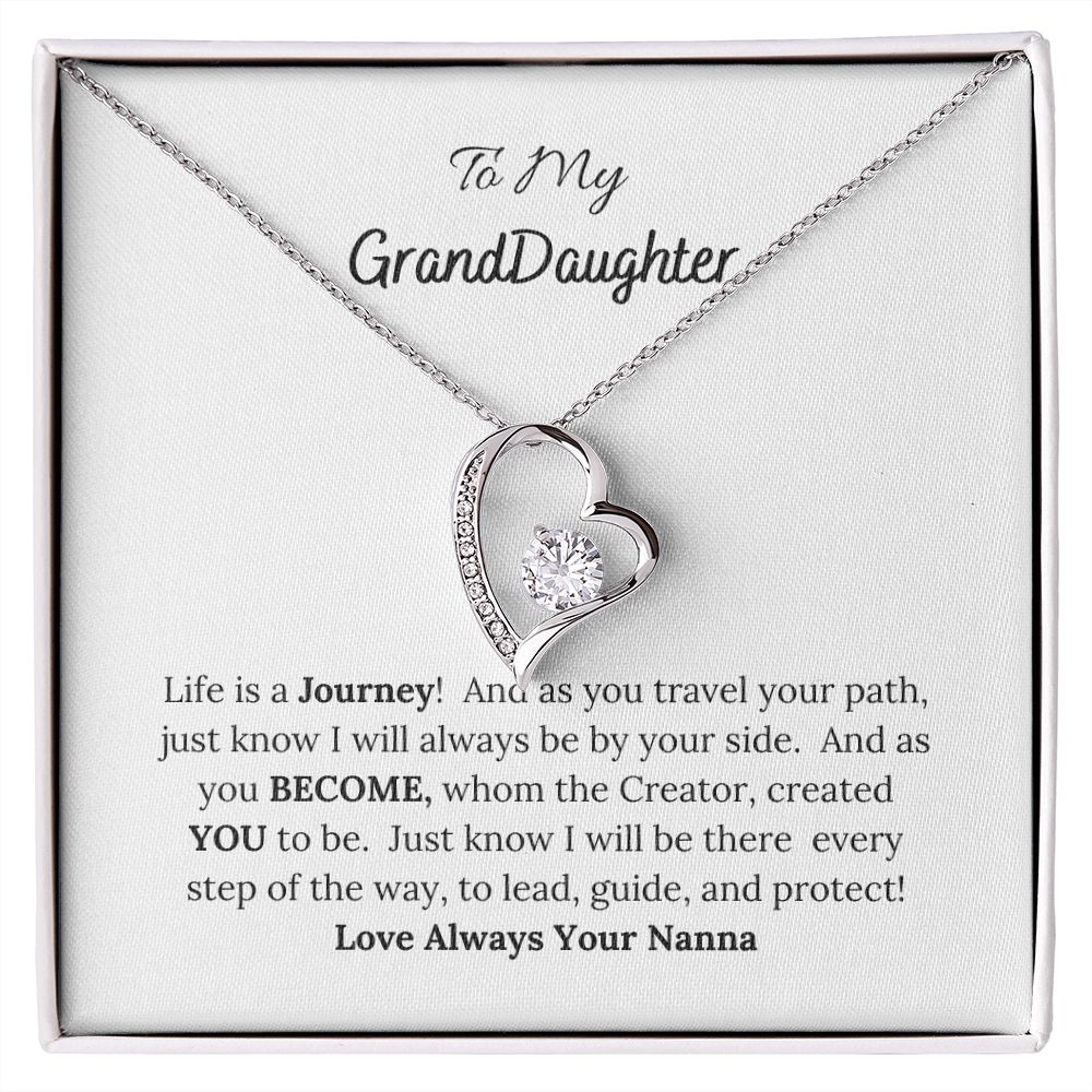 To My Granddaughter Love Nanna Heart